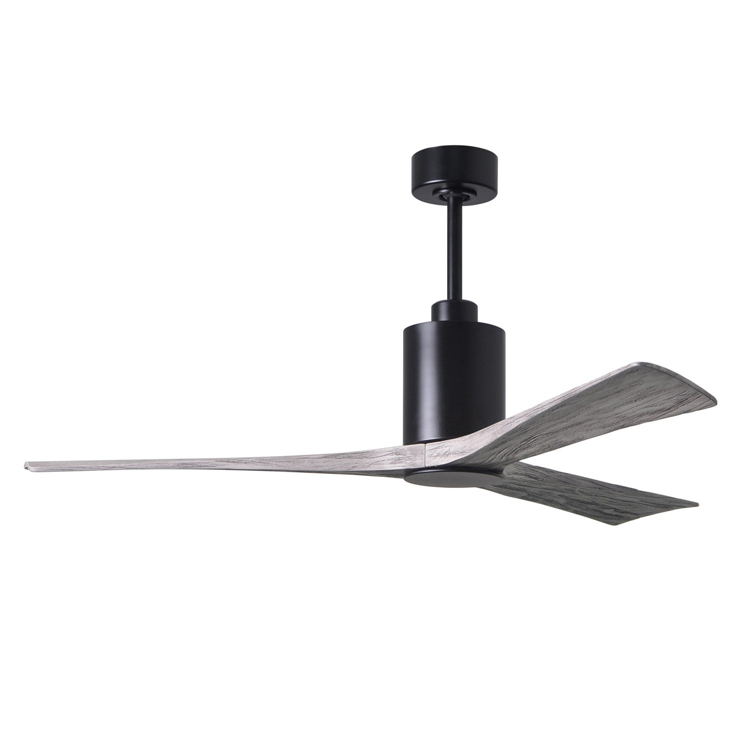 Three Bladed Paddle Fan In Matte Black.  Led Light Kit.