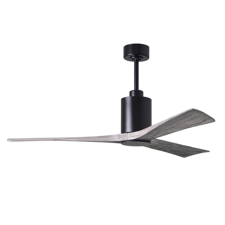 Three Bladed Paddle Fan In Matte Black.  Led Light Kit.
