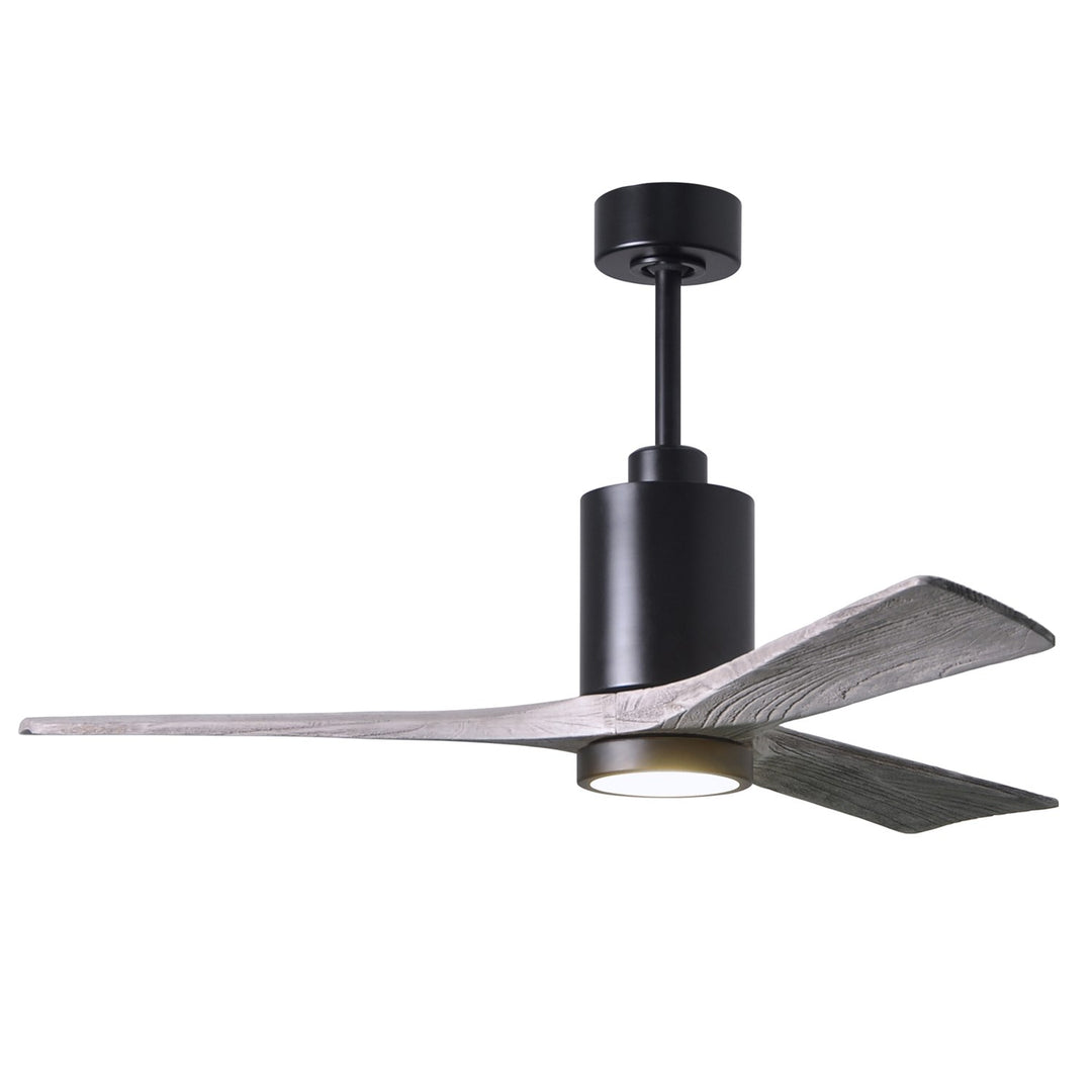 Three Bladed Paddle Fan In Matte Black.  Led Light Kit. by Matthews Fan Company