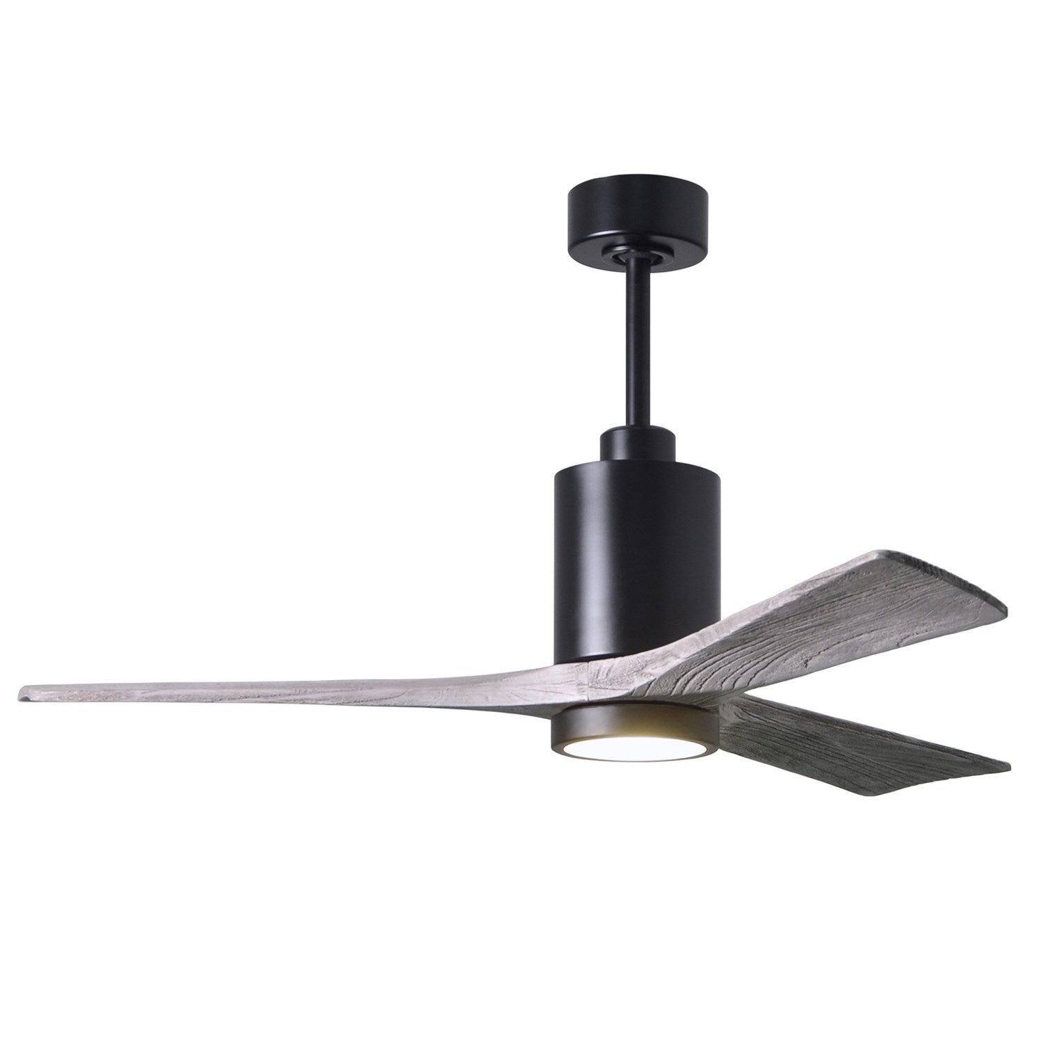 Three Bladed Paddle Fan In Matte Black.  Led Light Kit. by Matthews Fan Company