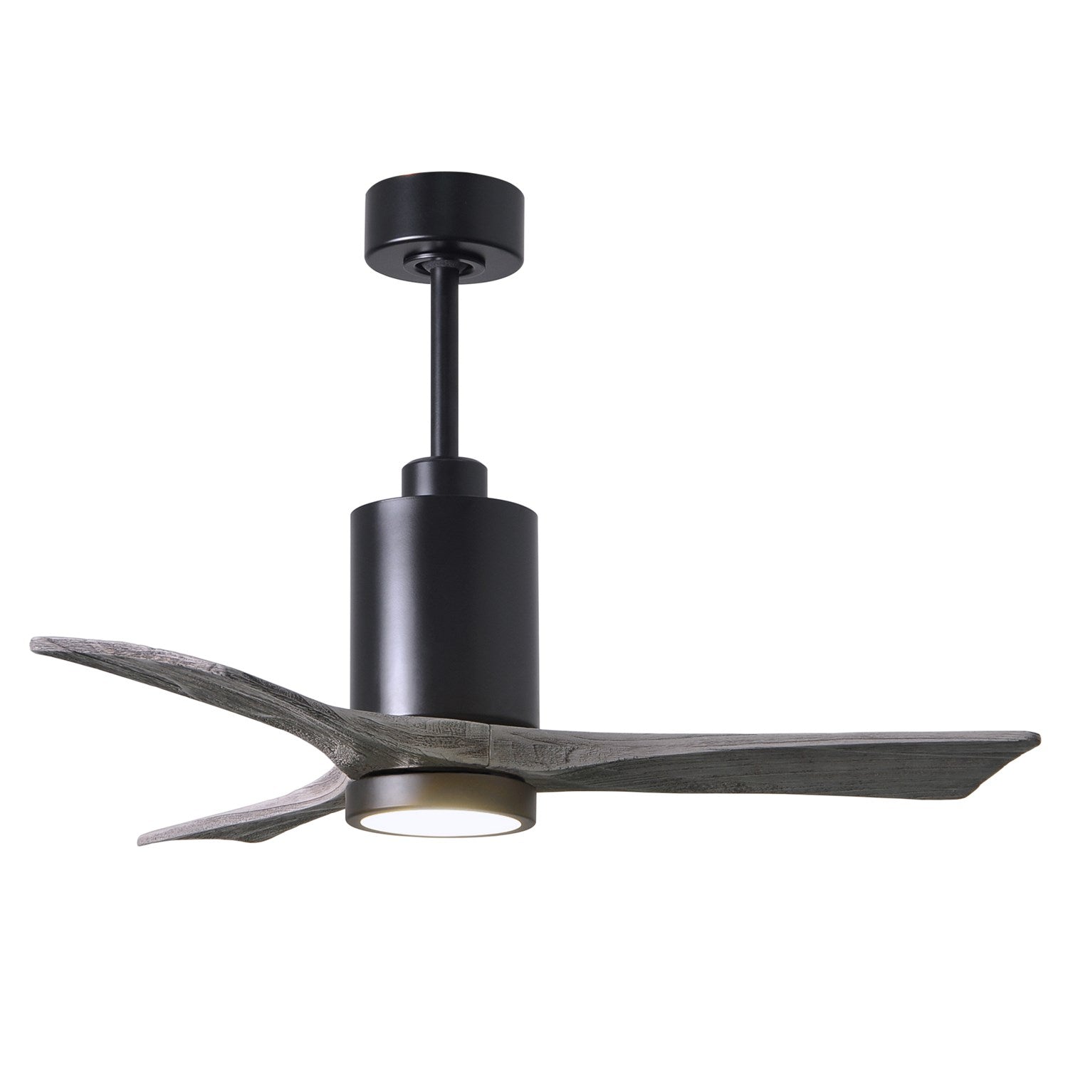 Three Bladed Paddle Fan In Matte Black.  Led Light Kit. by Matthews Fan Company