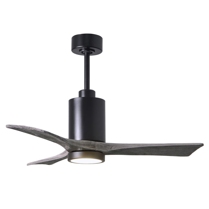 Three Bladed Paddle Fan In Matte Black.  Led Light Kit. by Matthews Fan Company