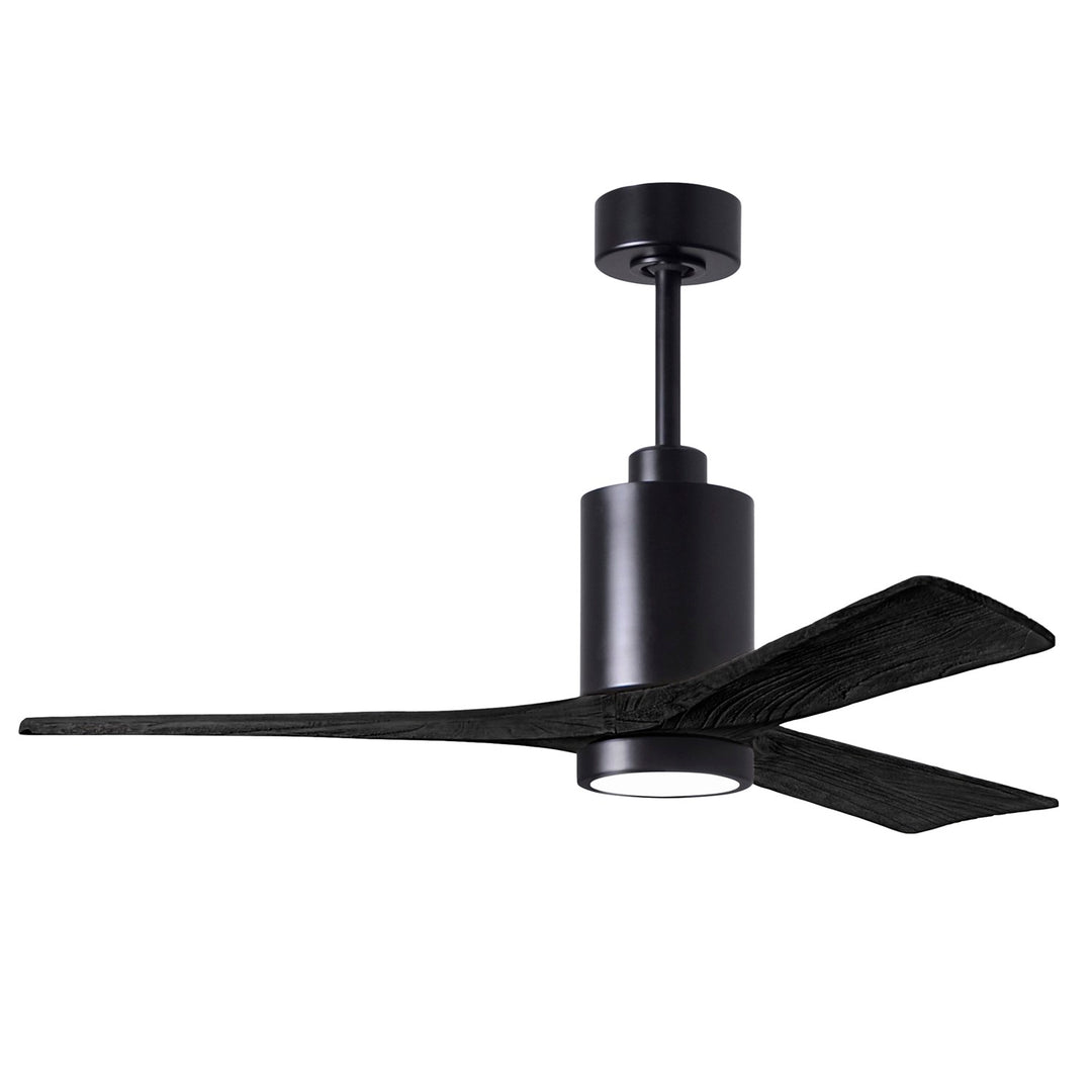 52in Ceiling Fan In Matte Black And Matte Black Blades by Matthews Fan Company