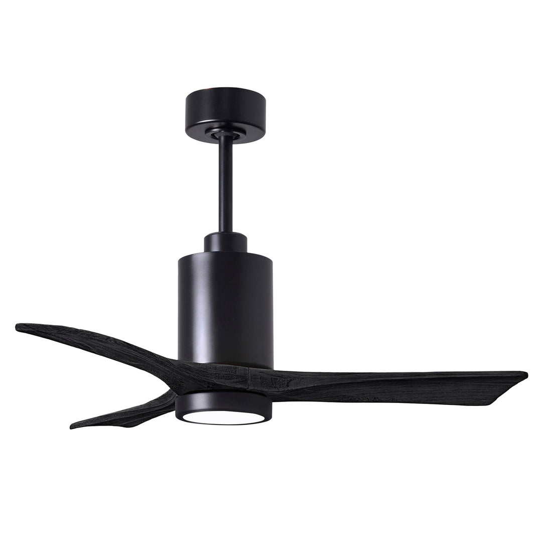 42in Ceiling Fan In Matte Black And Matte Black Blades by Matthews Fan Company