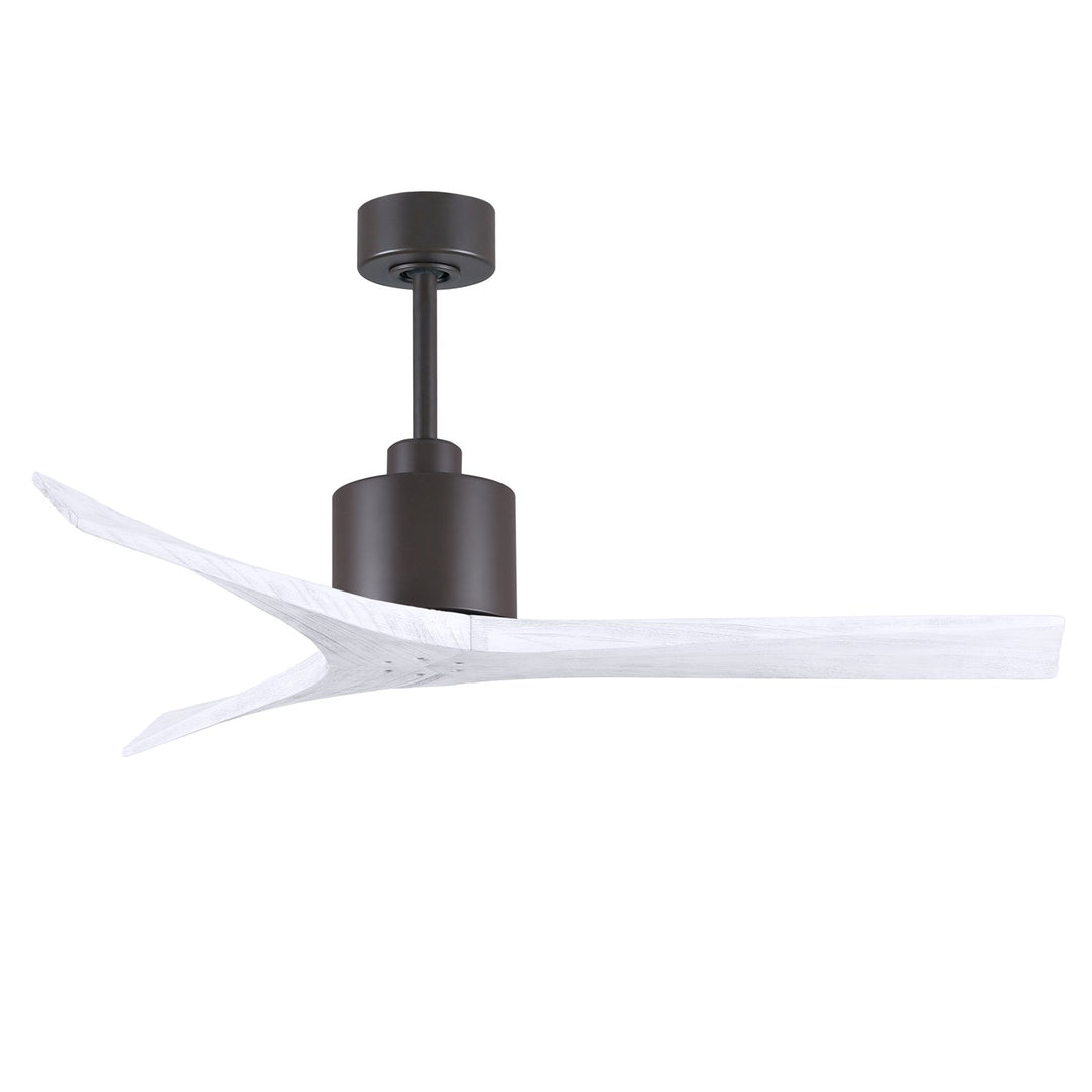 52in Ceiling Fan In Textured Bronze And Matte White Blades by Matthews Fan Company