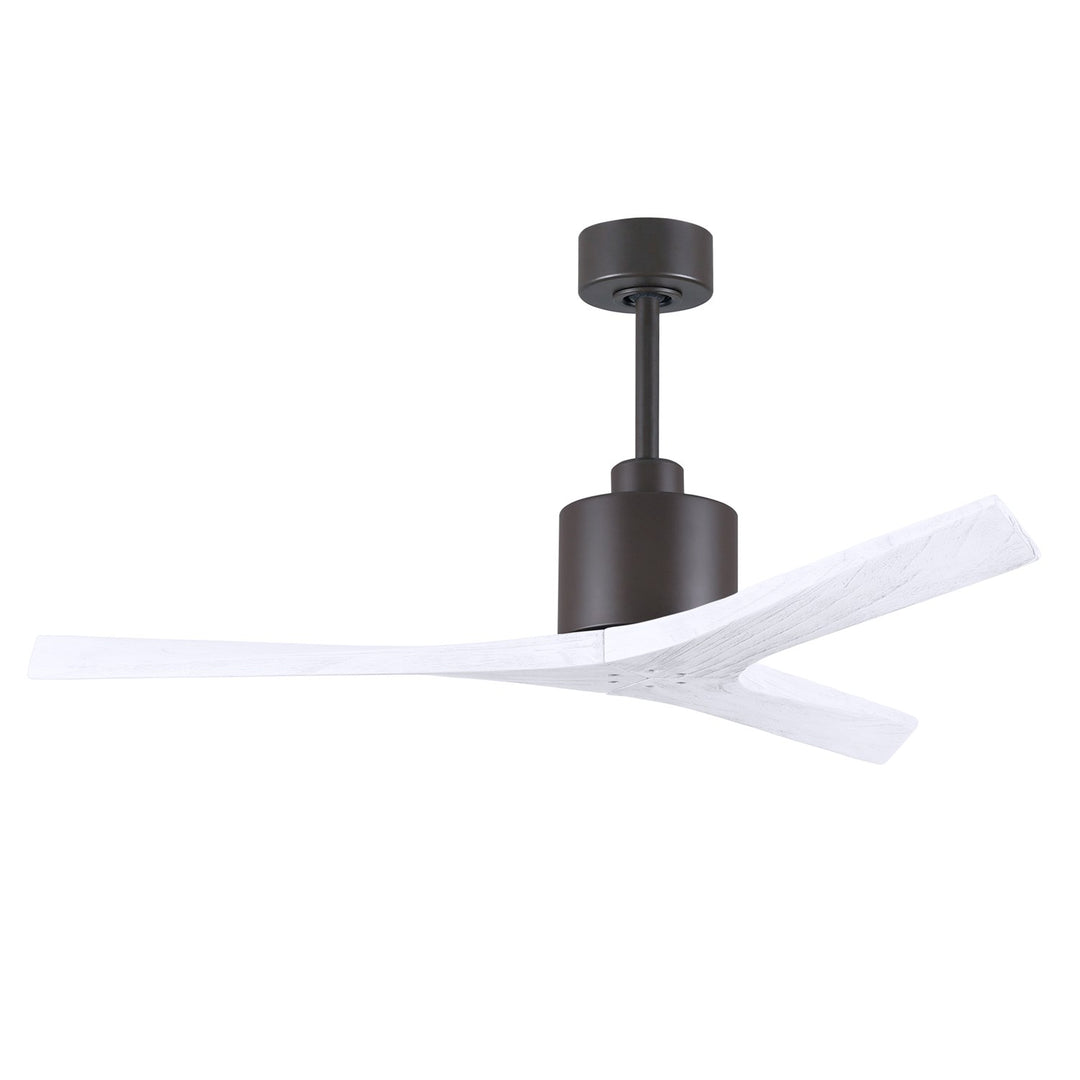 52in Ceiling Fan In Textured Bronze And Matte White Blades