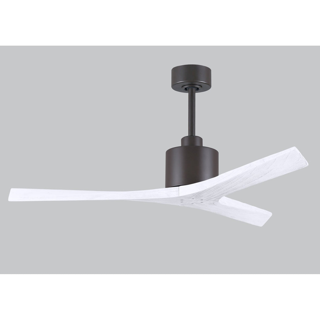 52in Ceiling Fan In Textured Bronze And Matte White Blades
