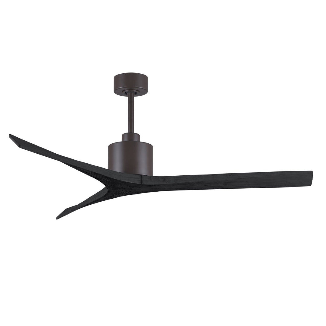 60in Ceiling Fan In Textured Bronze And Matte Black Blades by Matthews Fan Company