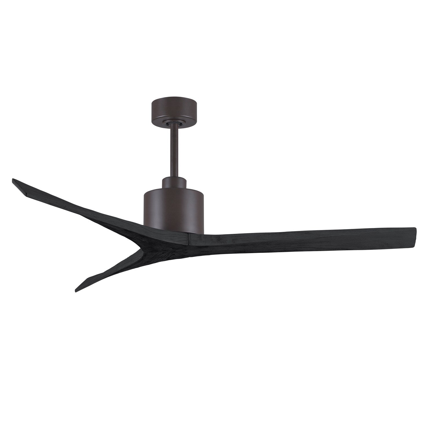 60in Ceiling Fan In Textured Bronze And Matte Black Blades by Matthews Fan Company