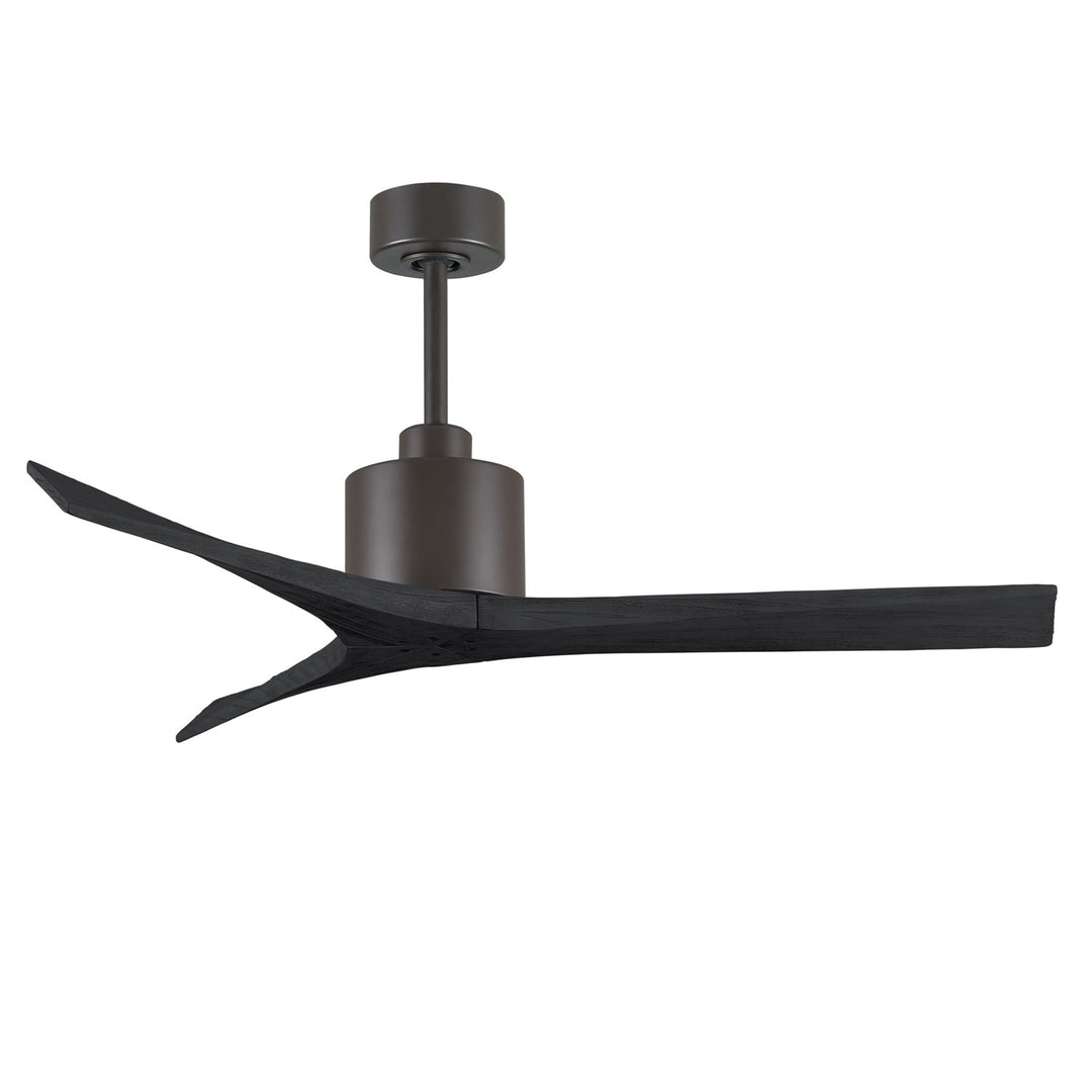 52in Ceiling Fan In Textured Bronze And Matte Black Blades by Matthews Fan Company
