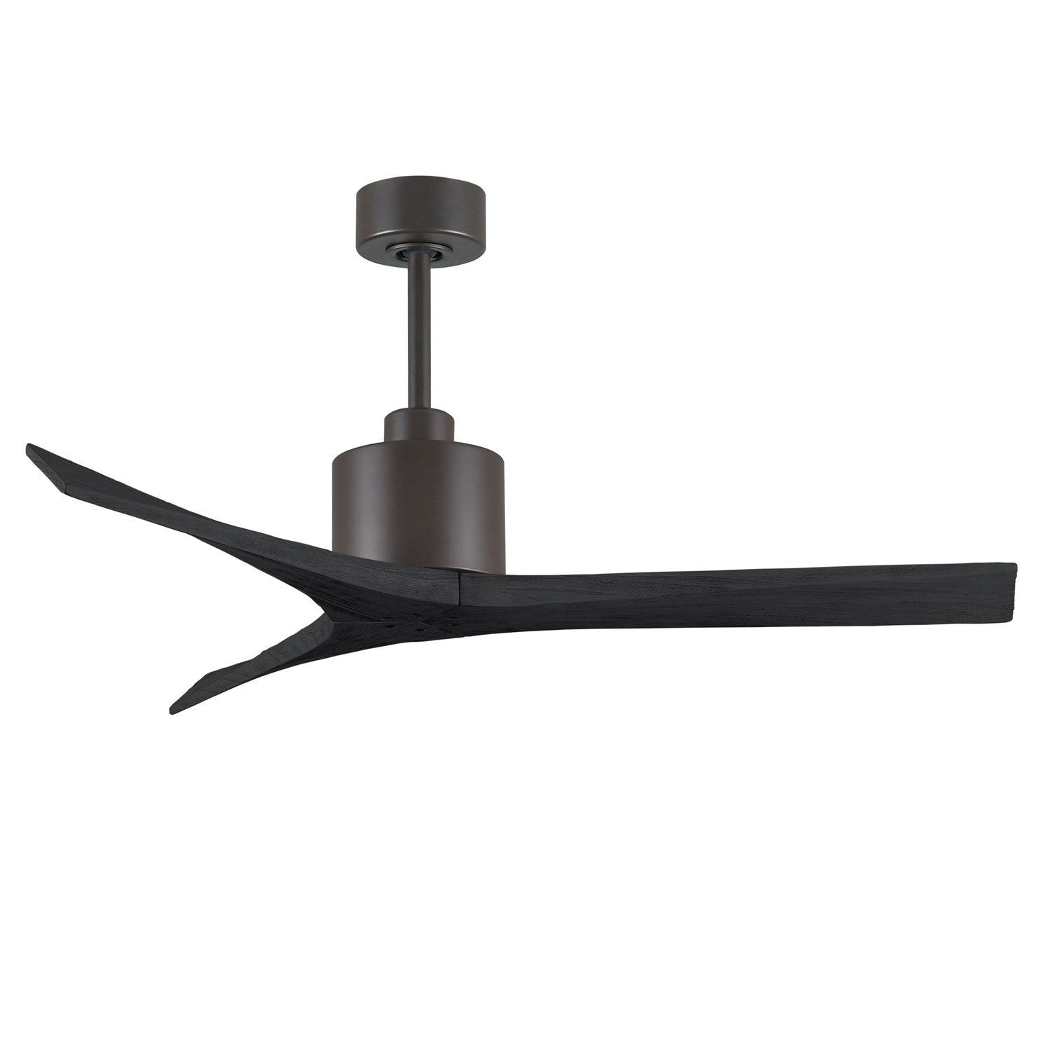 52in Ceiling Fan In Textured Bronze And Matte Black Blades by Matthews Fan Company