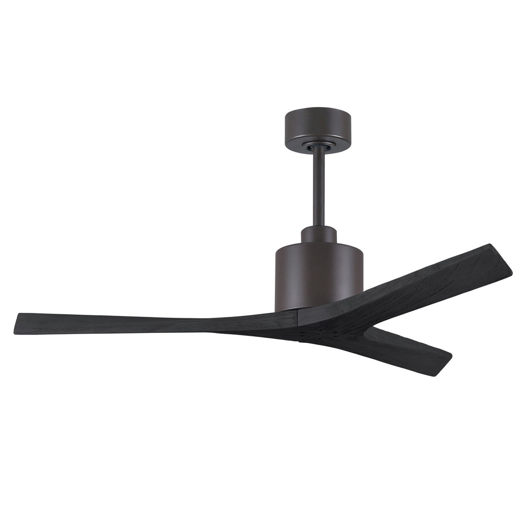 52in Ceiling Fan In Textured Bronze And Matte Black Blades