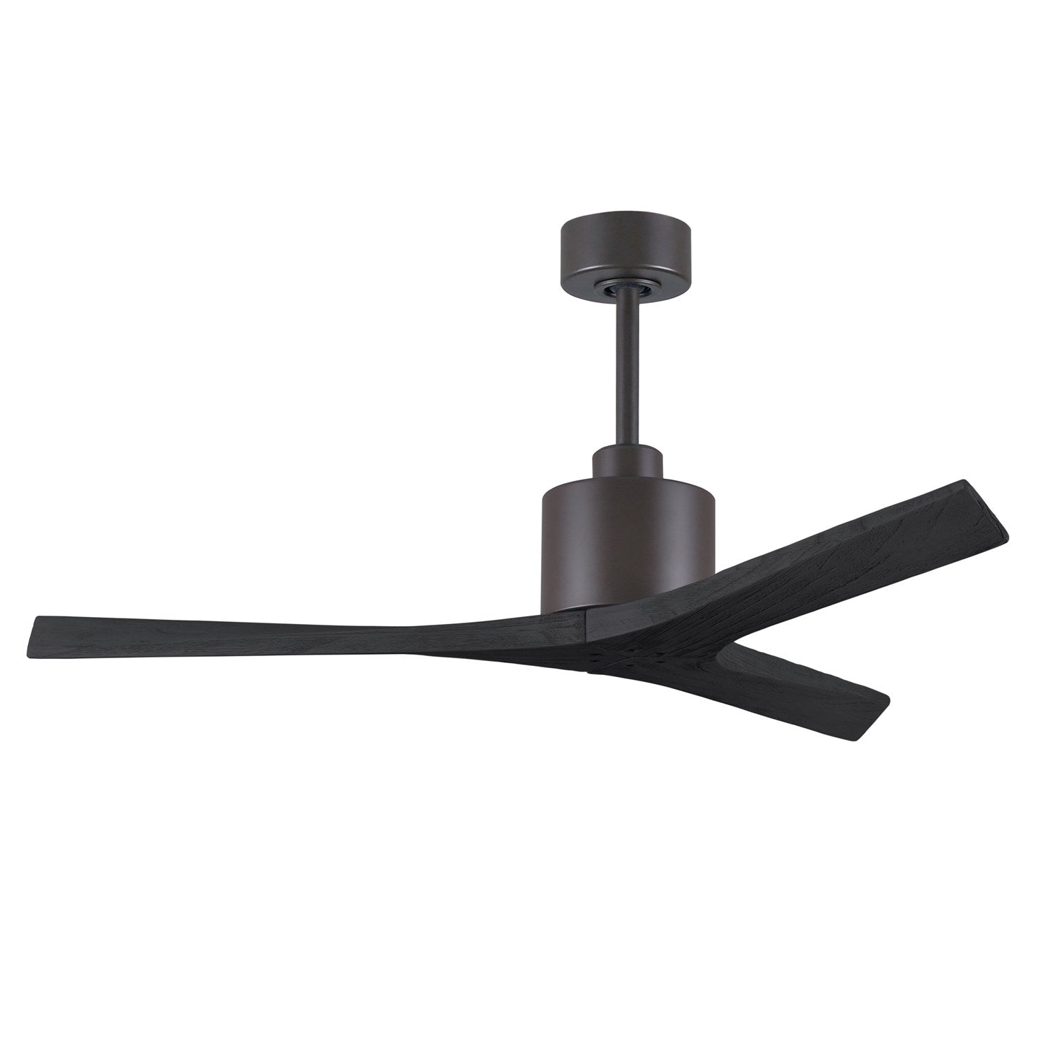 52in Ceiling Fan In Textured Bronze And Matte Black Blades