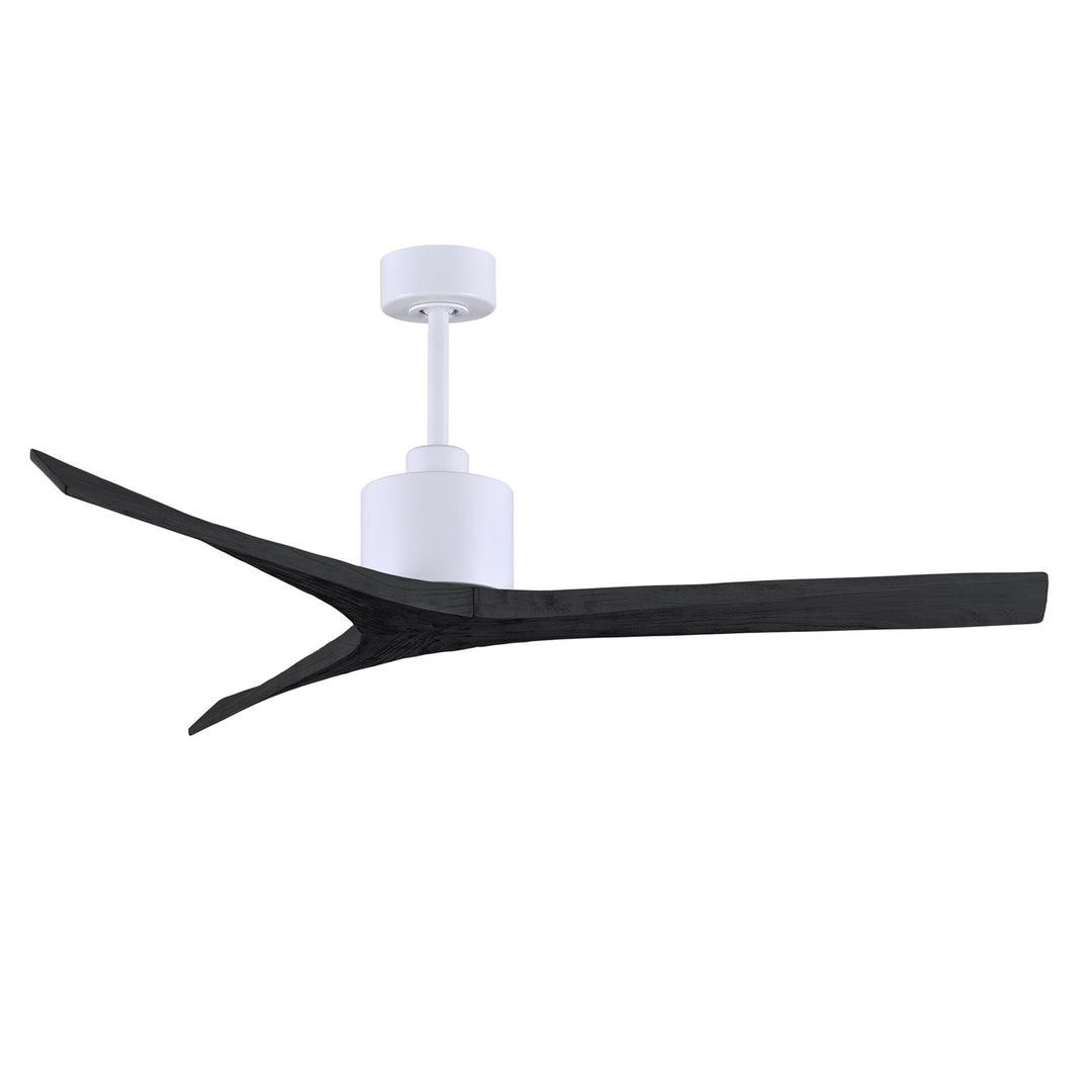 60in Ceiling Fan In Matte White And Matte Black Blades by Matthews Fan Company
