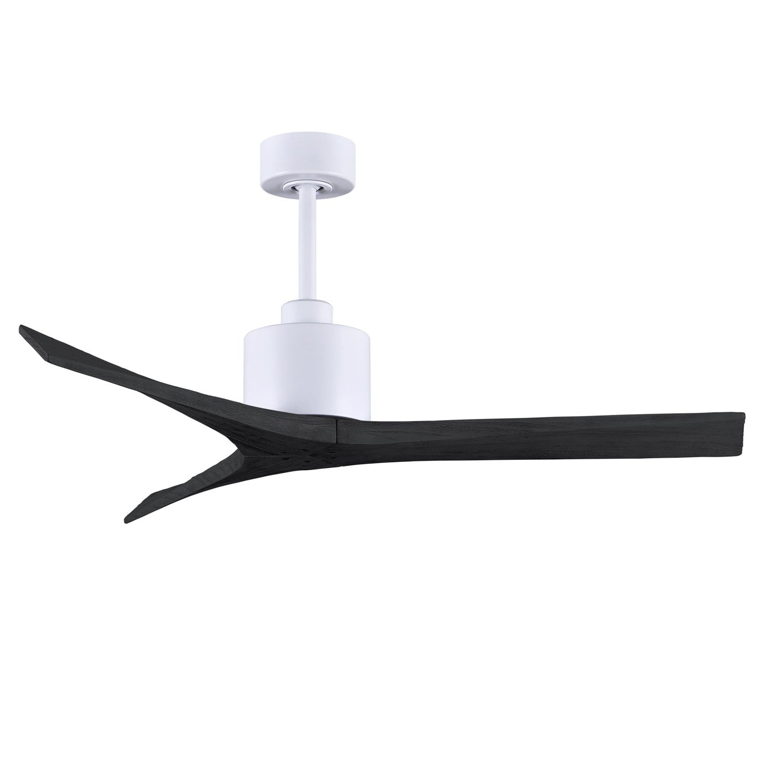 52in Ceiling Fan In Matte White And Matte Black Blades by Matthews Fan Company