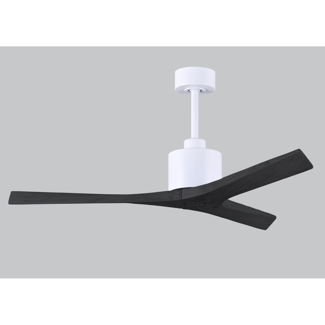 52in Ceiling Fan In Matte White And Matte Black Blades