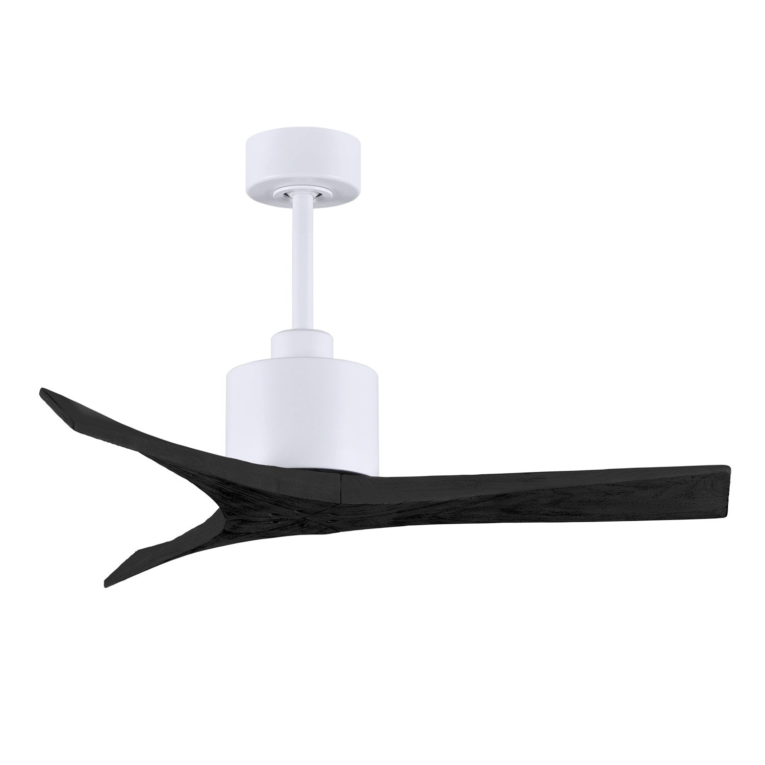 42in Ceiling Fan In Matte White And Matte Black Blades by Matthews Fan Company