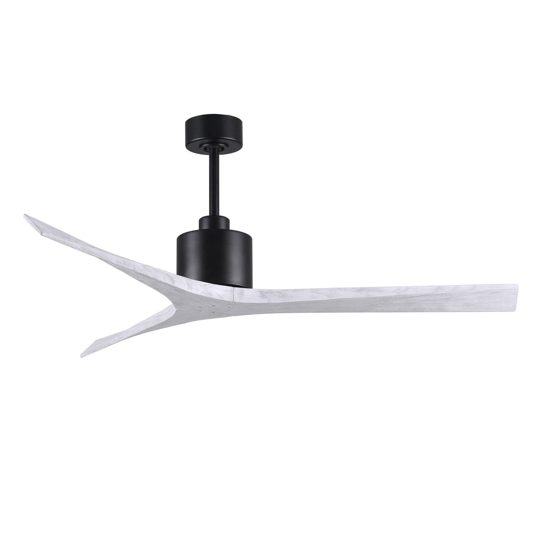 60in Ceiling Fan In Matte Black And Matte White Blades by Matthews Fan Company