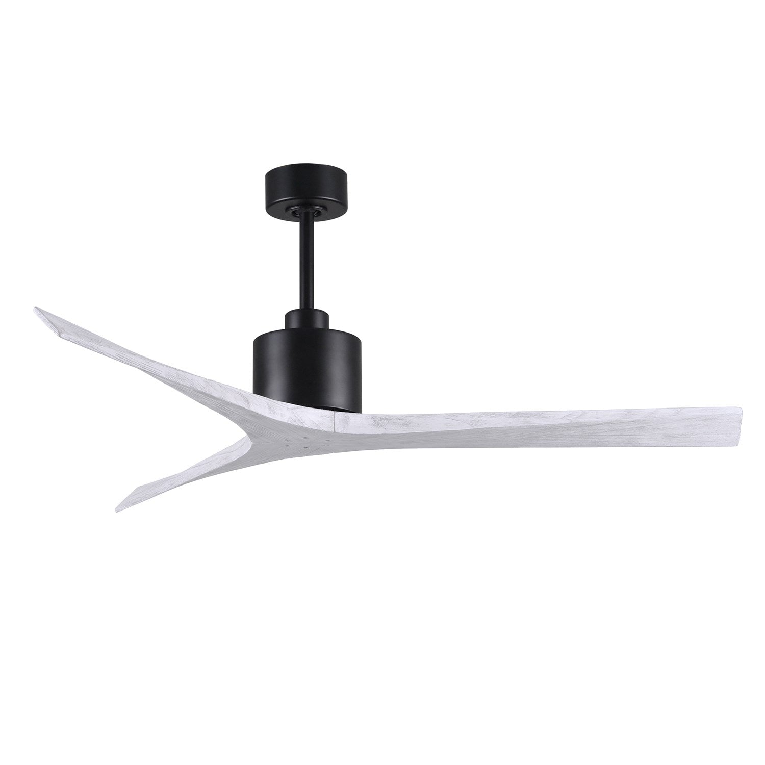 60in Ceiling Fan In Matte Black And Matte White Blades by Matthews Fan Company