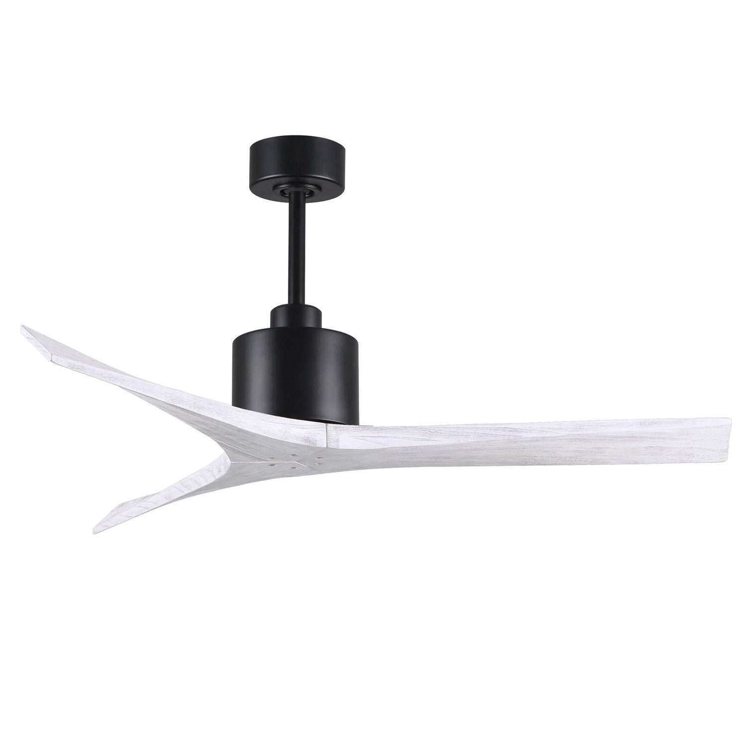 52in Ceiling Fan In Matte Black And Matte White Blades by Matthews Fan Company