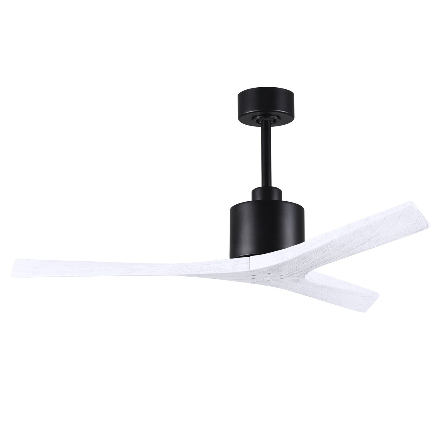 52in Ceiling Fan In Matte Black And Matte White Blades