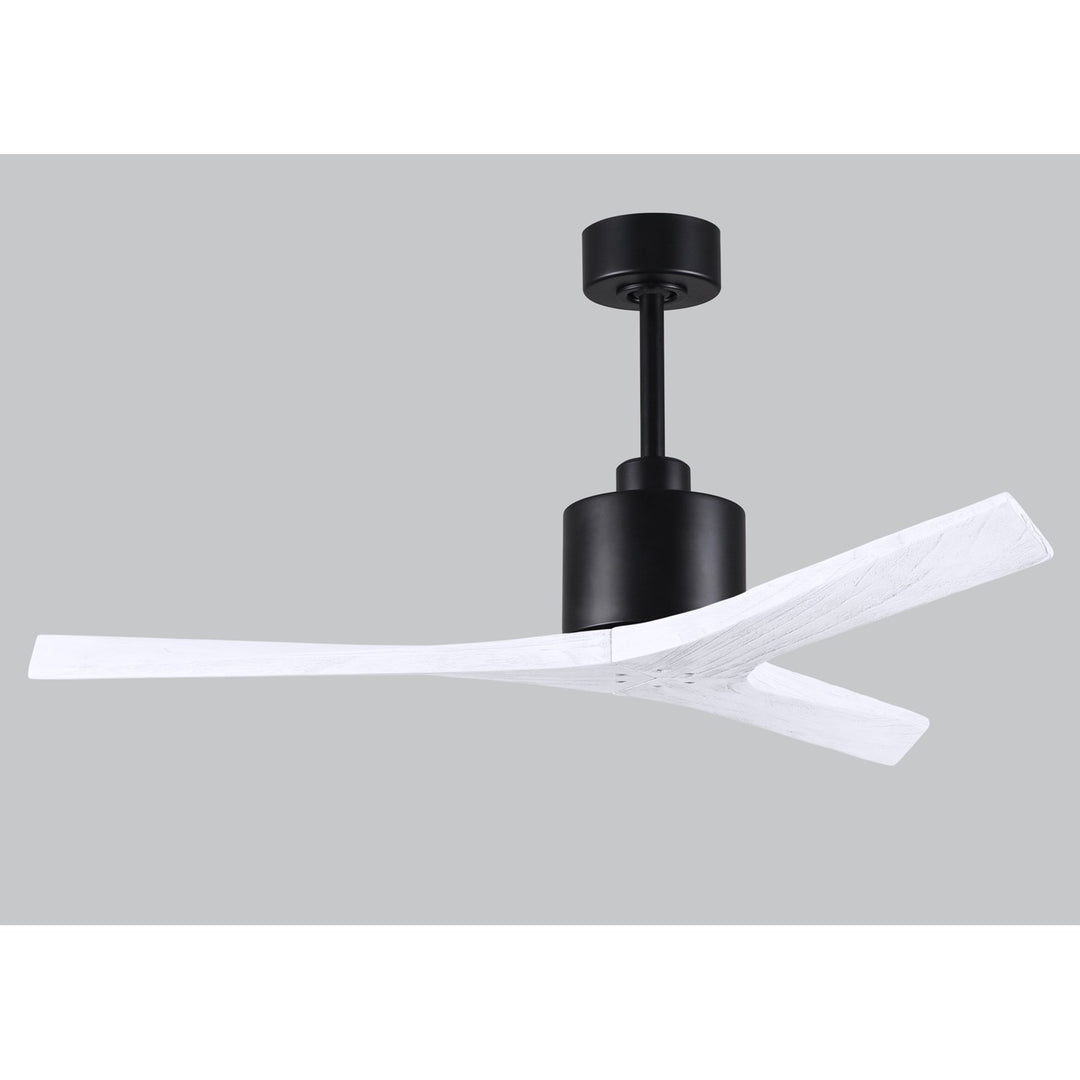 52in Ceiling Fan In Matte Black And Matte White Blades