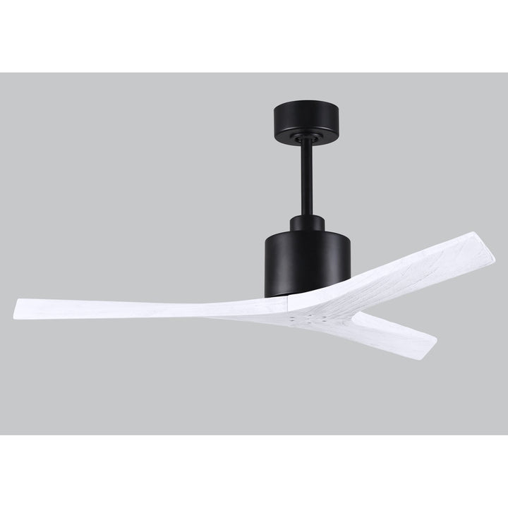 52in Ceiling Fan In Matte Black And Matte White Blades