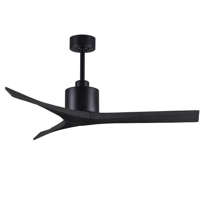 52in Ceiling Fan In Matte Black And Matte Black Blades by Matthews Fan Company
