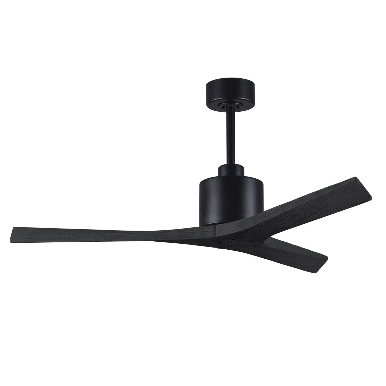 52in Ceiling Fan In Matte Black And Matte Black Blades