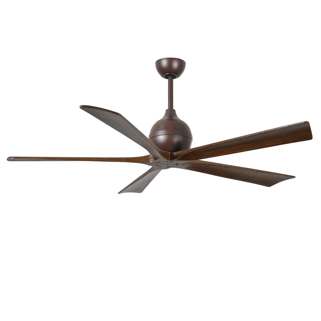 60in Three Bladed Paddle Fan In Textured Bronze And Walnut Blades by Matthews Fan Company