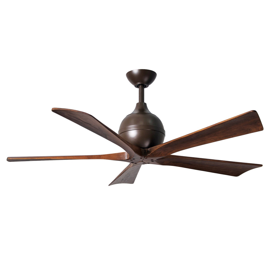 52in Three Bladed Paddle Fan In Textured Bronze And Walnut Blades by Matthews Fan Company