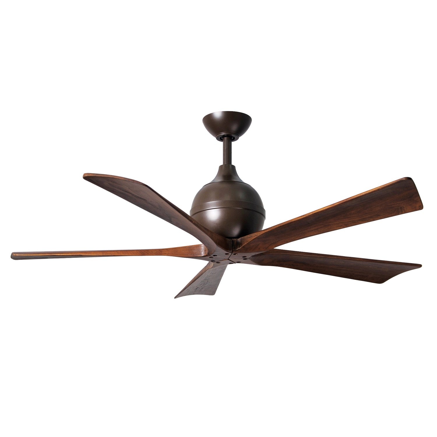 52in Three Bladed Paddle Fan In Textured Bronze And Walnut Blades by Matthews Fan Company
