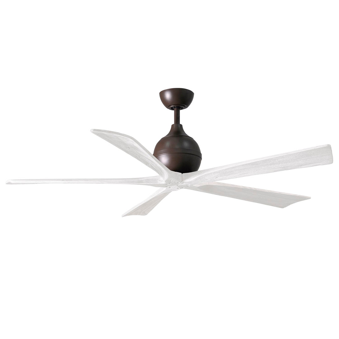 60in Ceiling Fan In Textured Bronze And Matte White Blades by Matthews Fan Company
