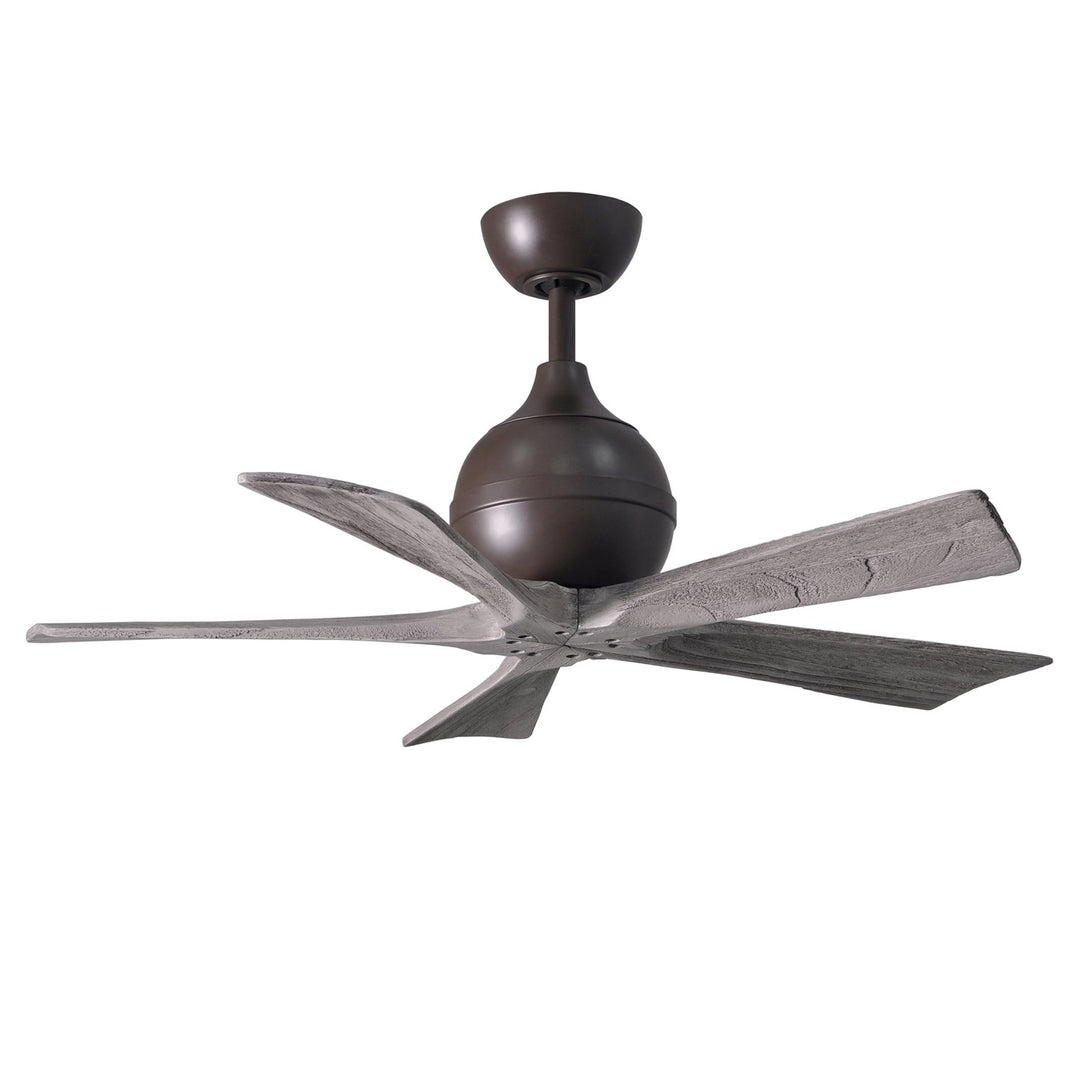 42in Three Bladed Paddle Fan In Textured Bronze And Barnwood Baldes by Matthews Fan Company