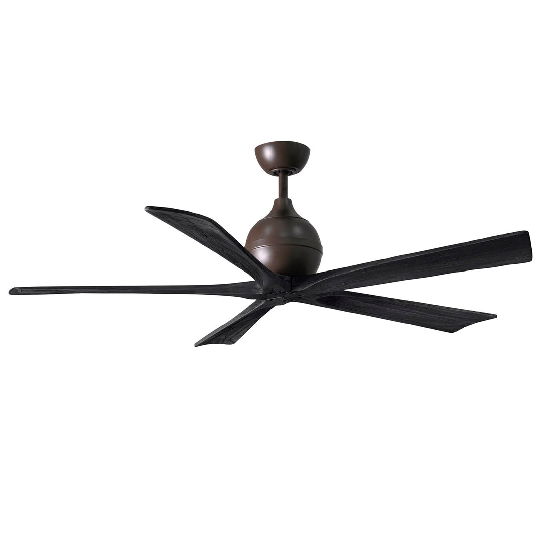 60in Ceiling Fan In Textured Bronze And Matte Black Blades by Matthews Fan Company