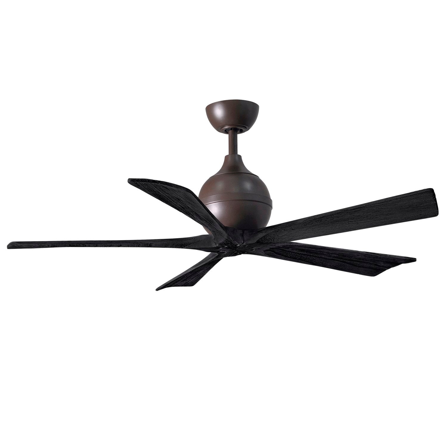 52in Ceiling Fan In Textured Bronze And Matte Black Blades by Matthews Fan Company