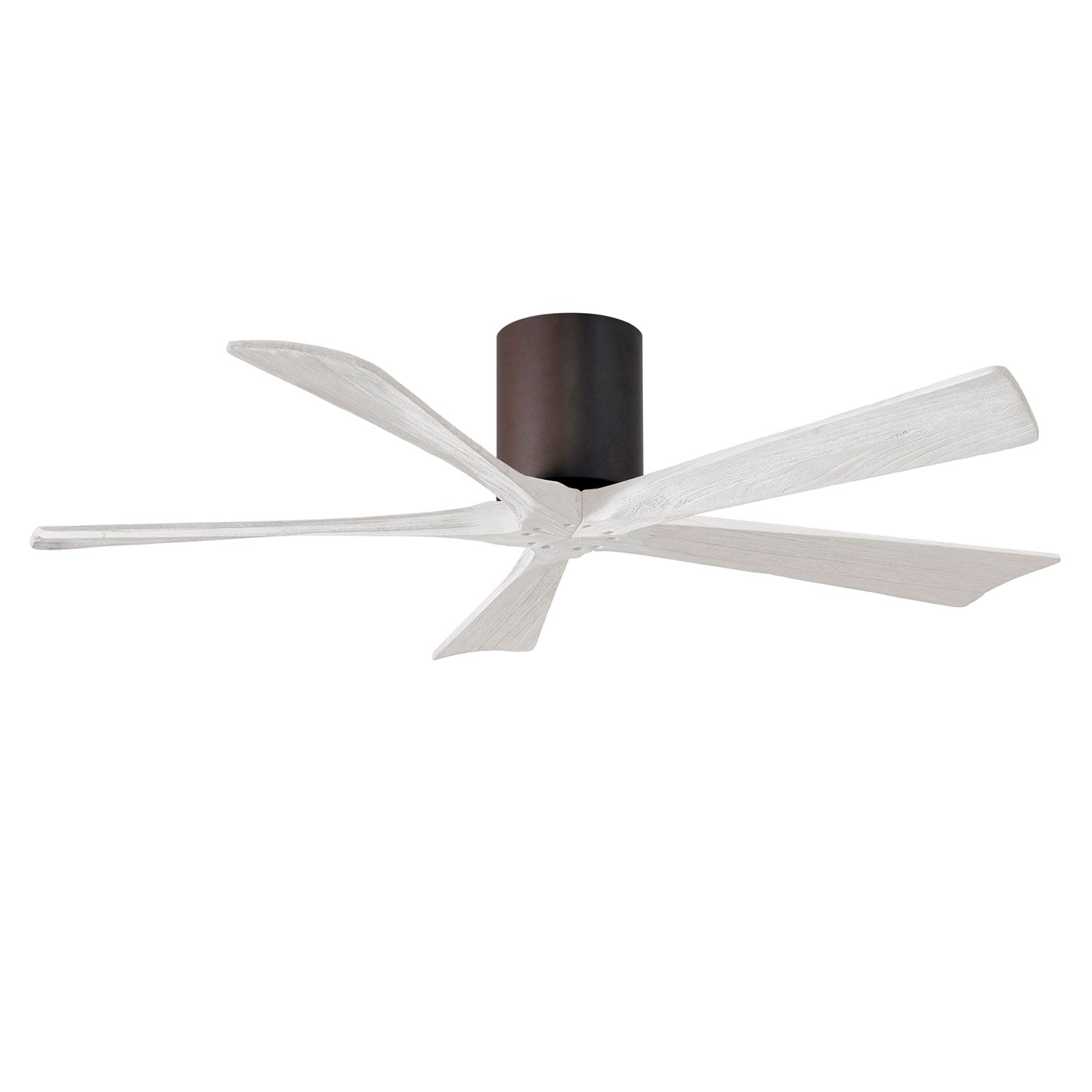 H Flush Mounted 52" Ceiling Fan In Textured Bronze And Matte White Blades by Matthews Fan Company