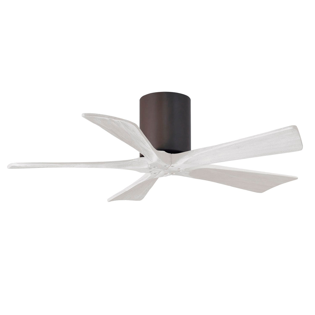 H Flush Mounted 42" Ceiling Fan In Textured Bronze And Matte White Blades by Matthews Fan Company
