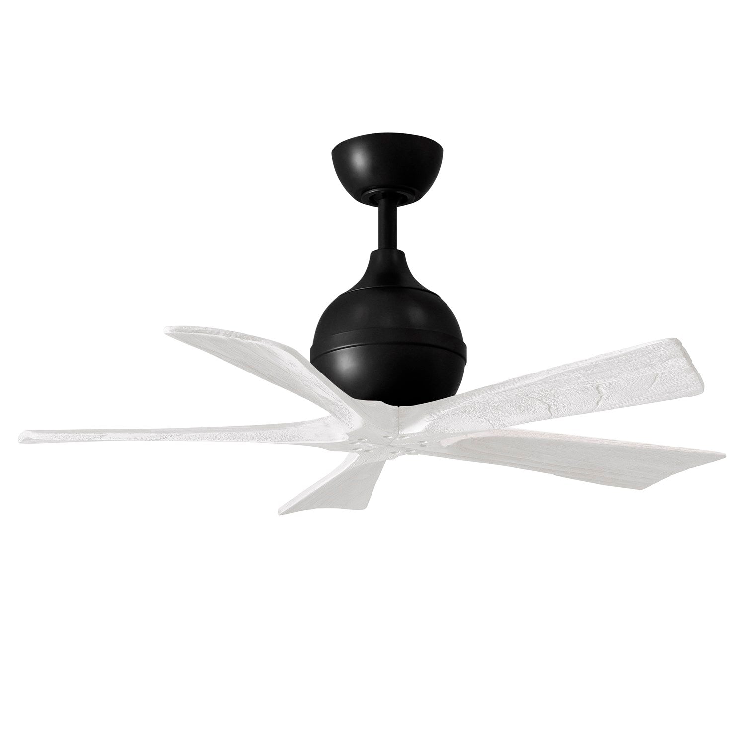 42in Ceiling Fan In Matte Black And Matte White Blades by Matthews Fan Company