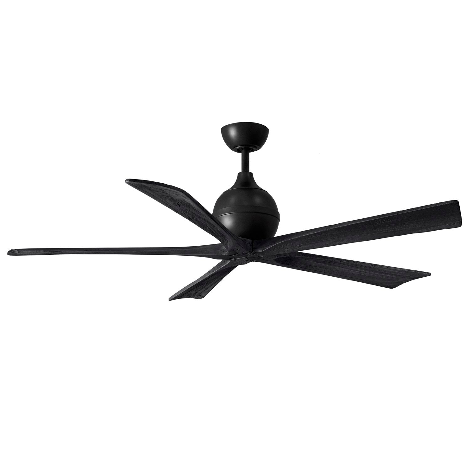 60in Ceiling Fan In Mate Black And Matte Black Blades by Matthews Fan Company