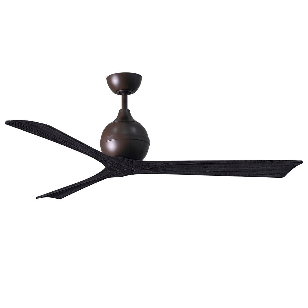 60in Ceiling Fan In Textured Bronze And Matte Black Blades by Matthews Fan Company