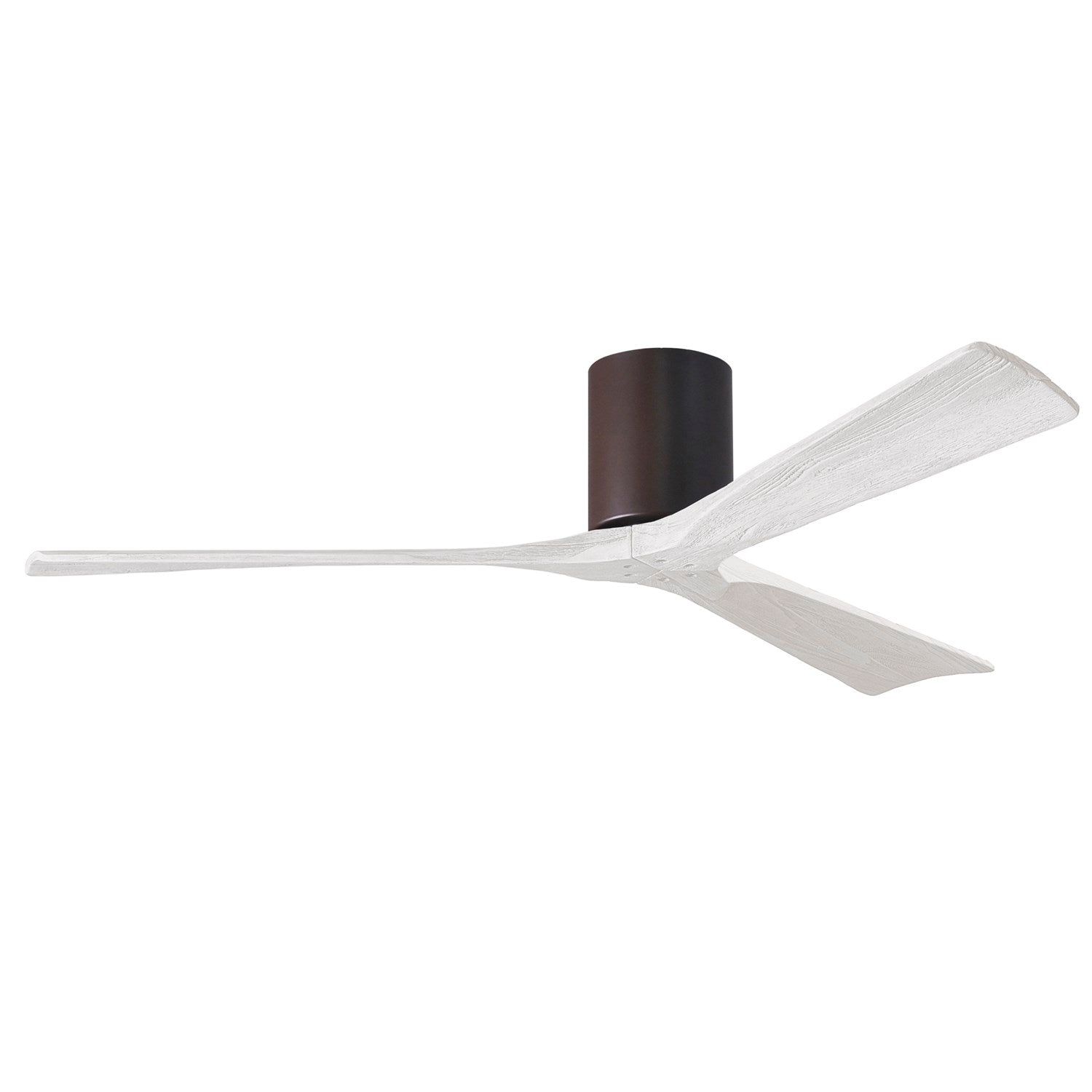 H Flush Mounted 60" Ceiling Fan In Textured Bronze And Matte White Blades by Matthews Fan Company