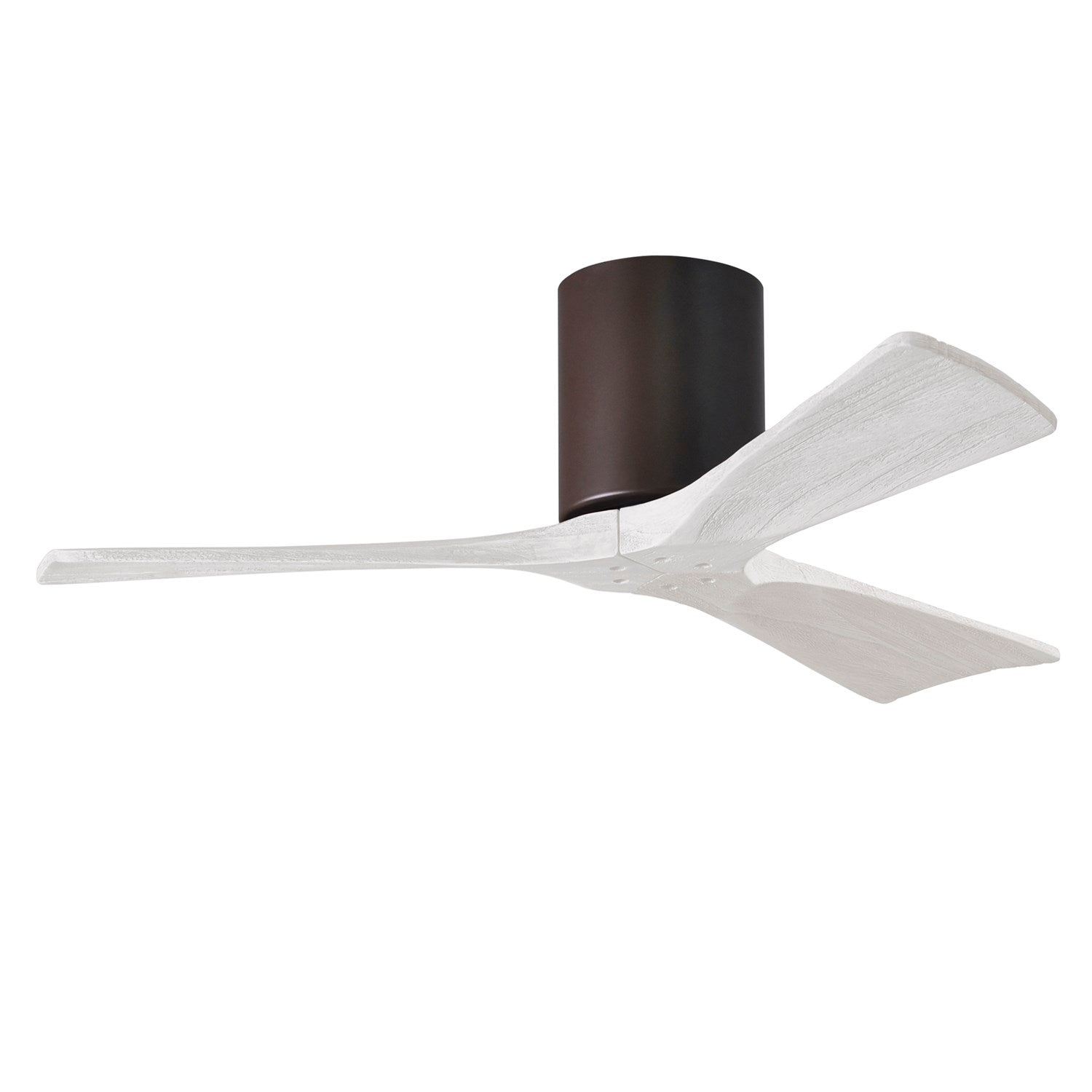 H Flush Mounted 42" Ceiling Fan In Textured Bronze And Matte White Blades by Matthews Fan Company