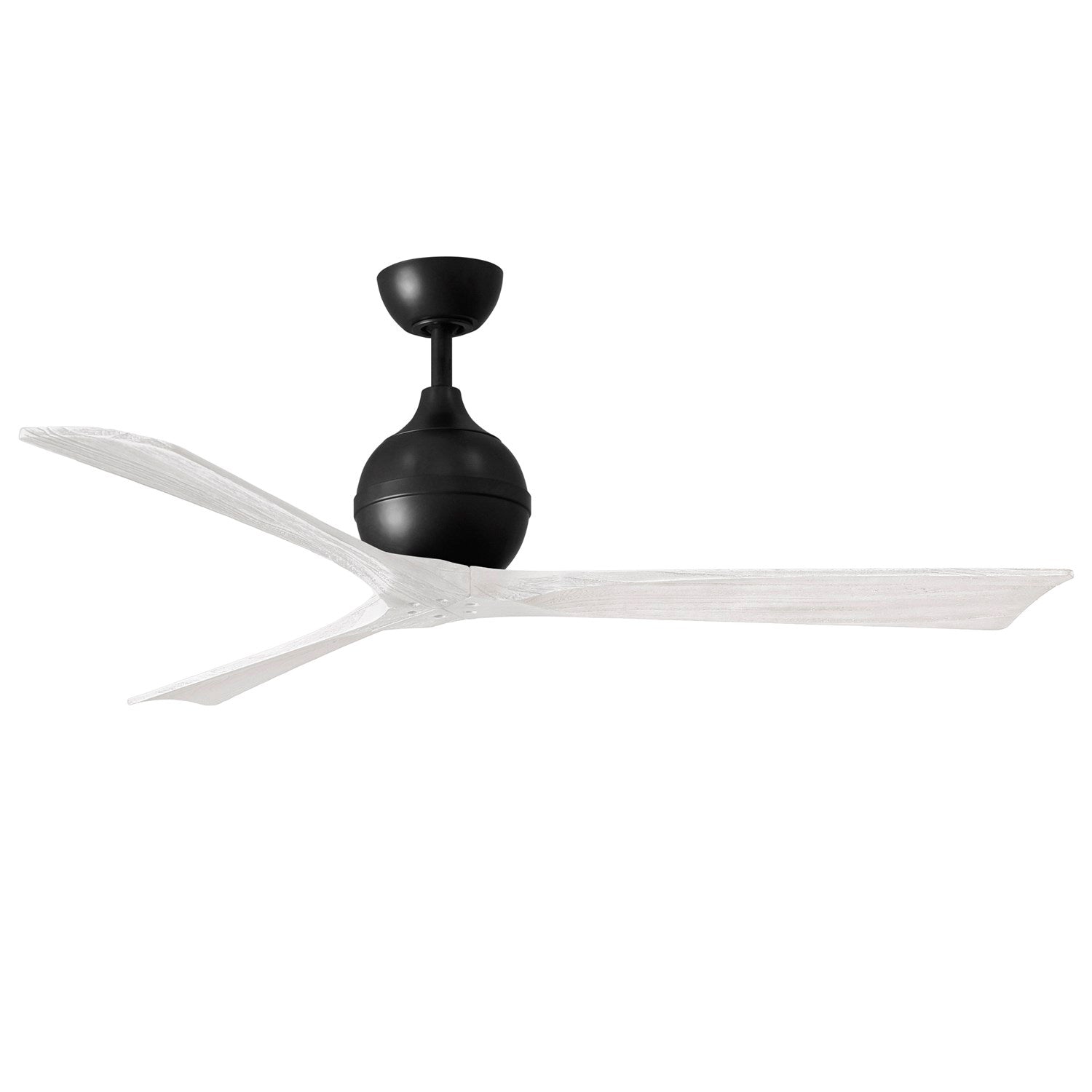 60in Ceiling Fan In Matte Black And Matte White Blades by Matthews Fan Company