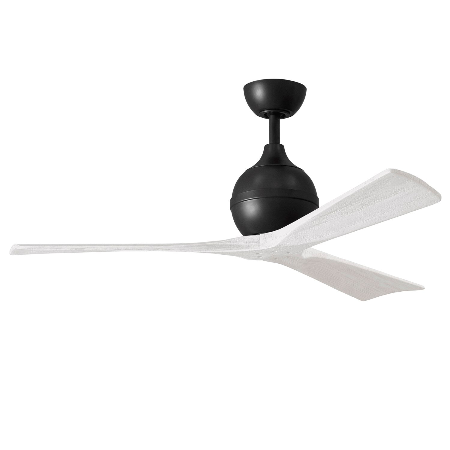 52in Ceiling Fan In Matte Black And Matte White Blades by Matthews Fan Company