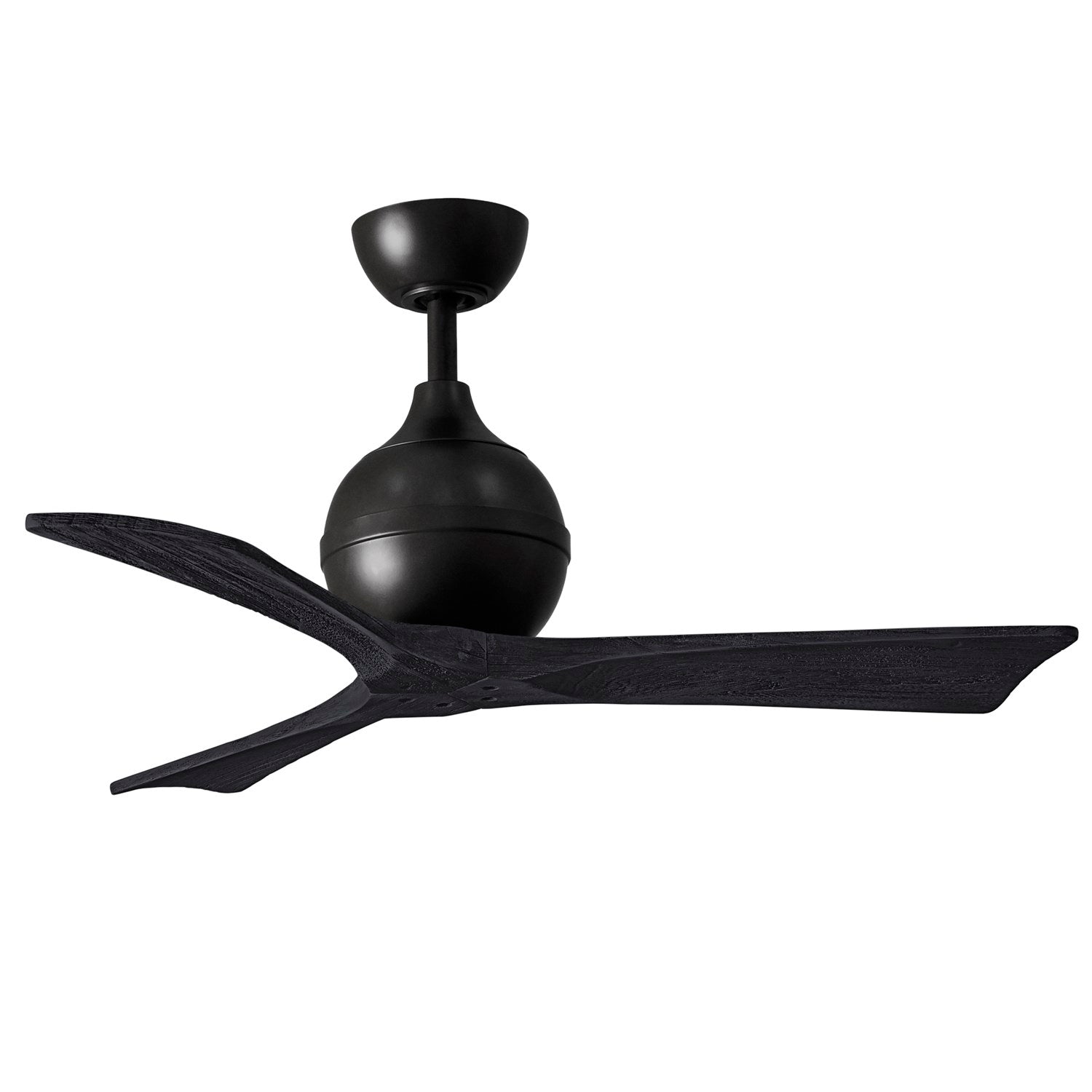 42in Ceiling Fan In Matte Black And Matte Black Blades by Matthews Fan Company