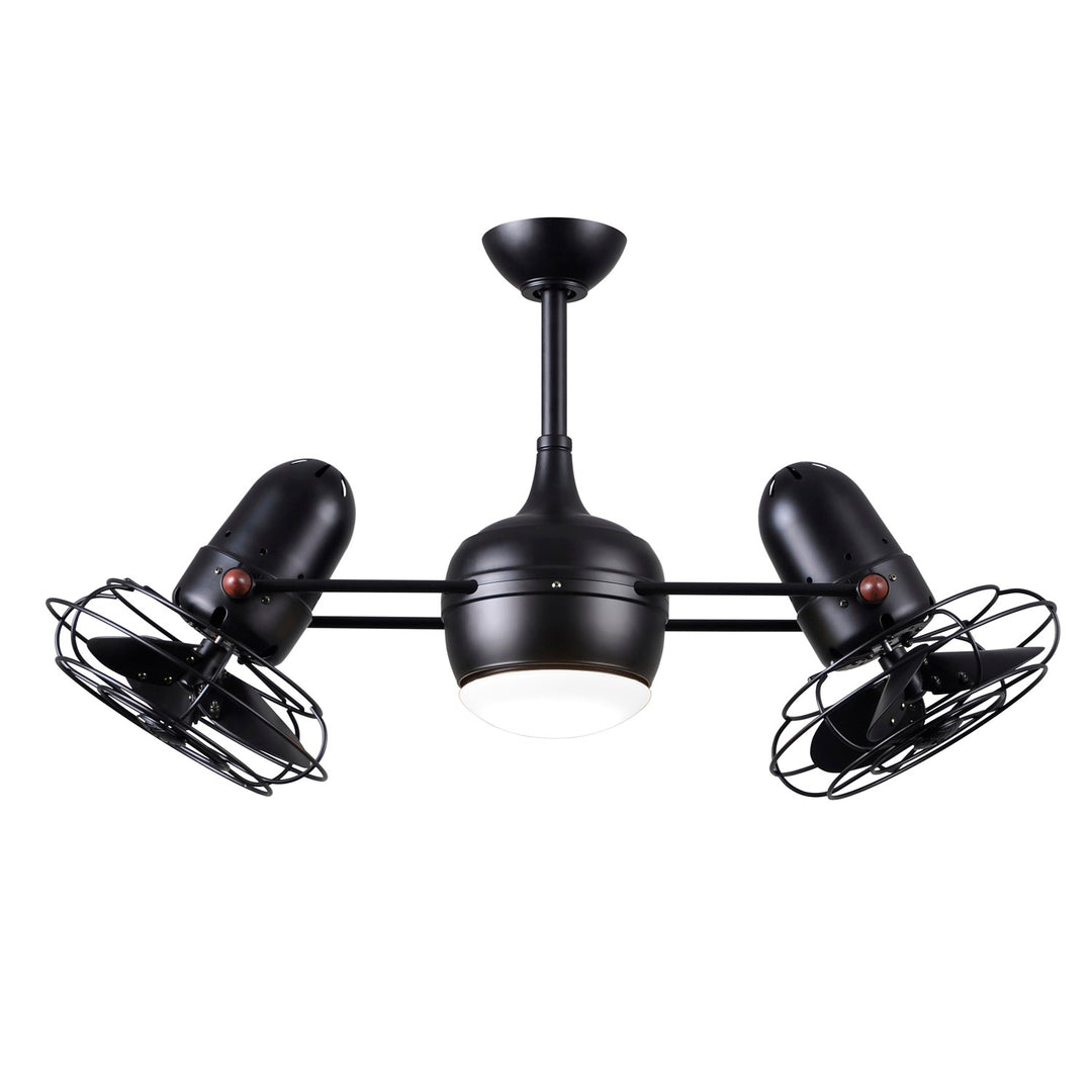 With Light Kit-Matte Black-Metal Blades by Matthews Fan Company