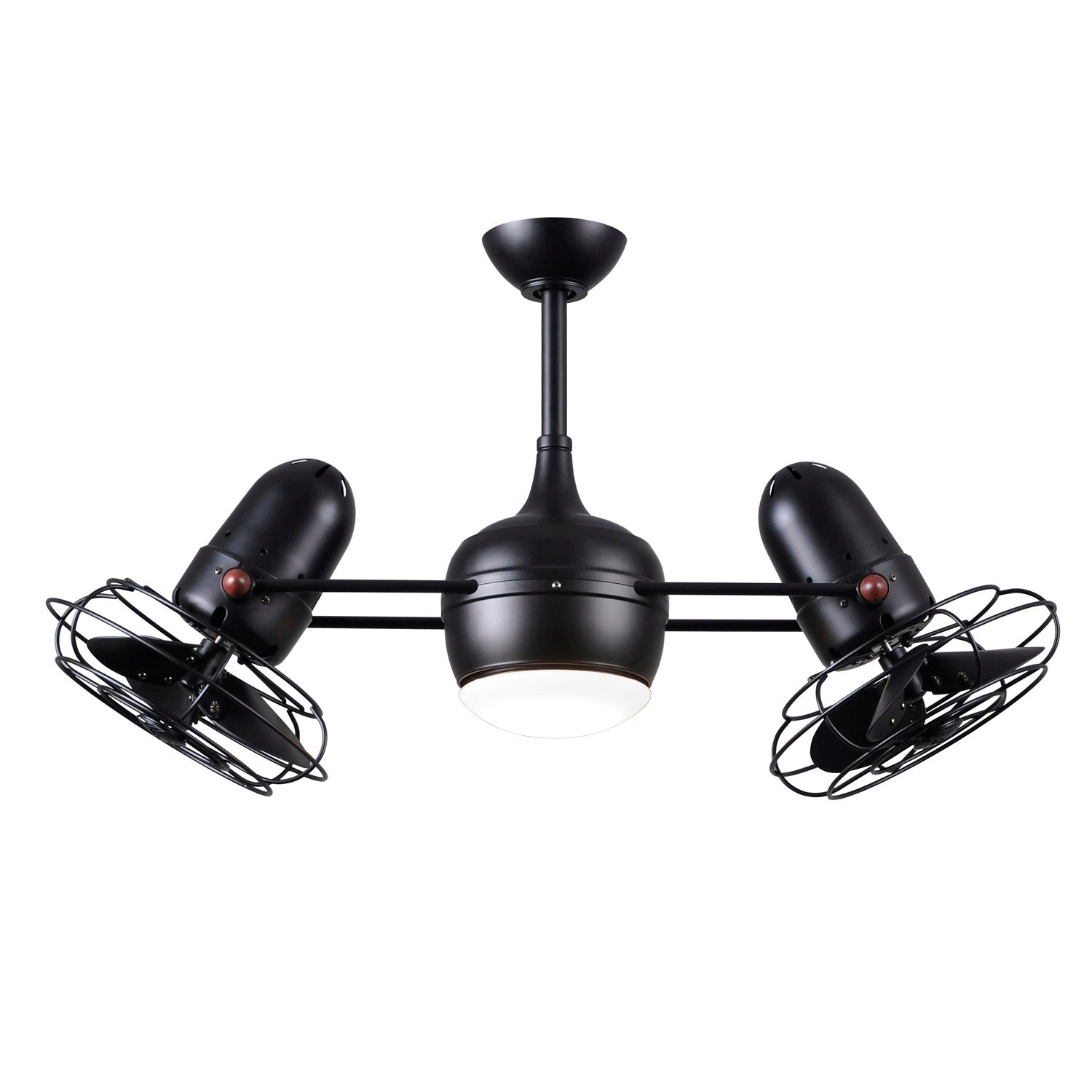 With Light Kit-Matte Black-Metal Blades by Matthews Fan Company