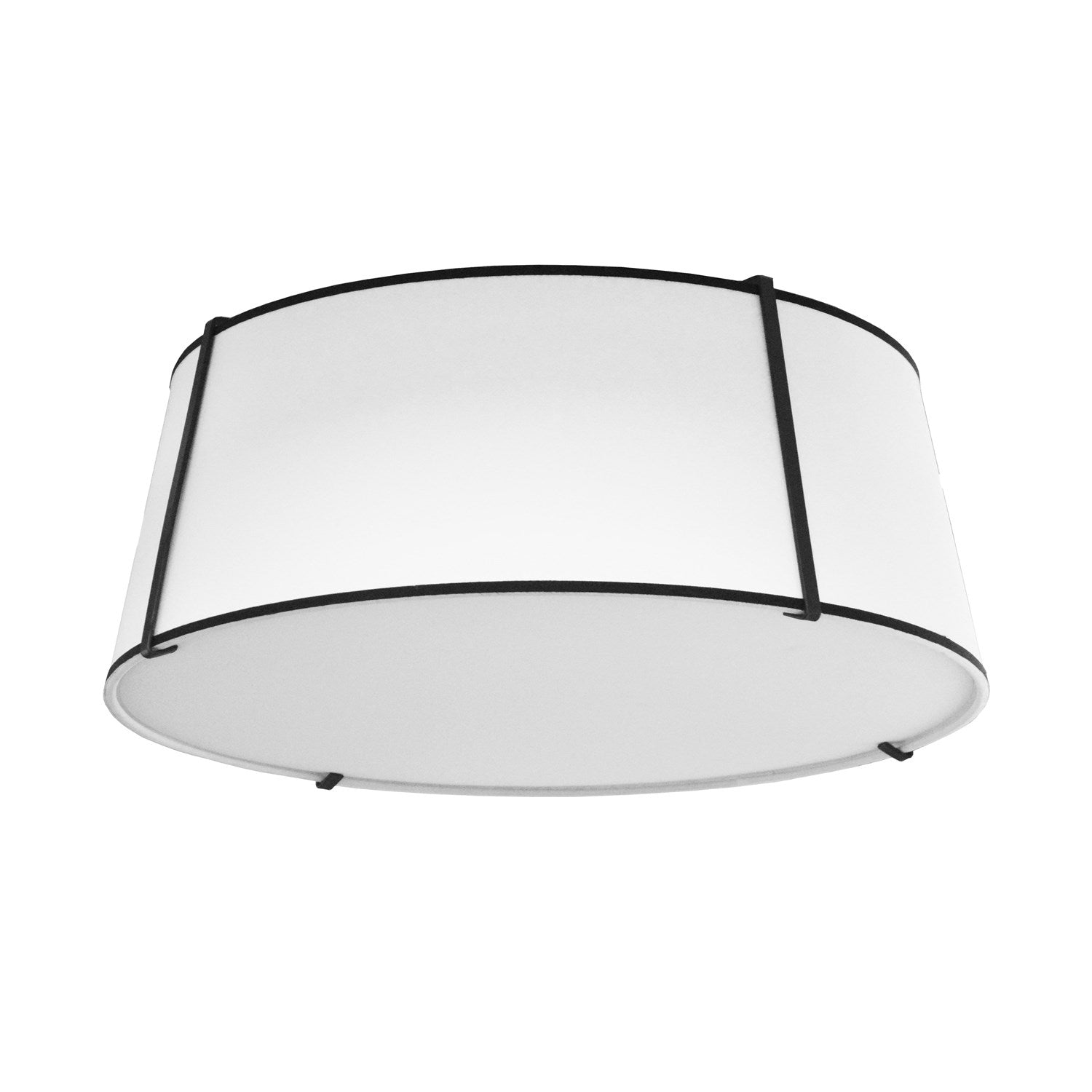 4Lt Trapezoid Flushmount Blk/Wh Shade W/ 790 Diff by Dainolite