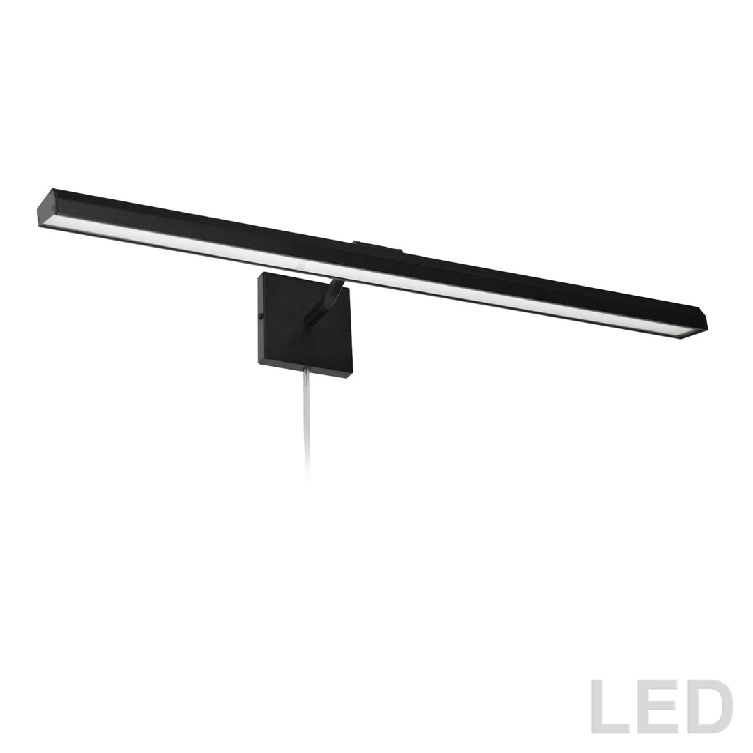 40W 32in Picture Light Matte Black With Frosted Glass Diffuser by Dainolite